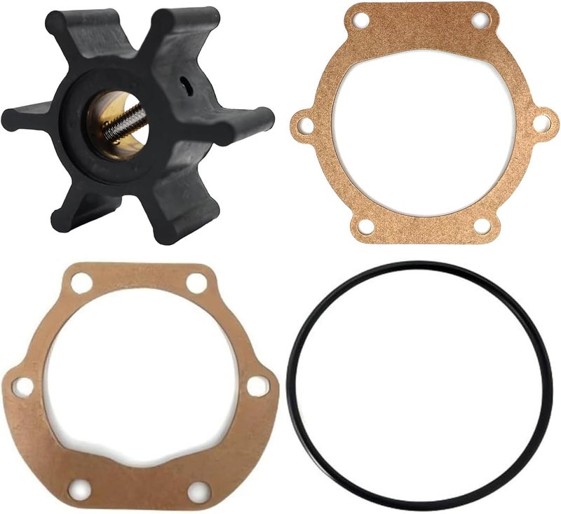 Marine Pro Water Pump Impeller with Gasket & O-Ring for Jabsco Johnson YANMAR Engine Pump 09-810B 18653-0001 18653-0001-P 653-0001 128990-42200 9-45713 18-4571 - Image 1